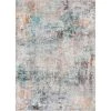 Lotus Amesti Light Blue Contemporary Distressed Abstract 7 ft. 10 in. x 9 ft. 10 in. Machine Washable Flatweave Area Rug by Well Woven -Linon Home Decor Sales light blue well woven area rugs lot 136 7 64 1000