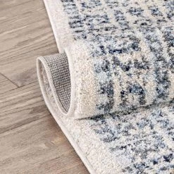 Topkapi Pesaro Vintage Oriental Medallion Light Blue 7 ft. 10 in. x 9 ft. 10 in. Distressed Area Rug by Well Woven -Linon Home Decor Sales light blue well woven area rugs top 56 7 fa 1000