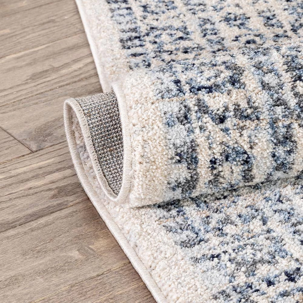 Topkapi Pesaro Vintage Oriental Medallion Light Blue 7 ft. 10 in. x 9 ft. 10 in. Distressed Area Rug by Well Woven 9 Topkapi Pesaro Vintage Oriental Medallion Light Blue 7 ft. 10 in. x 9 ft. 10 in. Distressed Area Rug by Well Woven - Image 7