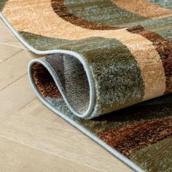 Barclay Nirvana Waves Multi/Blue 5 ft. x 7 ft. Modern Area Rug by Well Woven -Linon Home Decor Sales multi blue well woven area rugs 547055 1f 1000