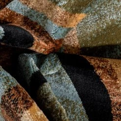 Barclay Nirvana Waves Multi/Blue 5 ft. x 7 ft. Modern Area Rug by Well Woven -Linon Home Decor Sales multi blue well woven area rugs 547055 4f 1000