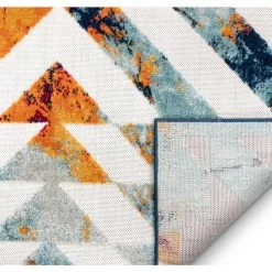 Bright Geometric Stripes Dorado Carmen Multi-Color 5 ft. 3 in. x 7 ft. 3 in. Indoor/Outdoor Area Rug by Well Woven -Linon Home Decor Sales multi color well woven outdoor rugs do 301 5 1f 1000