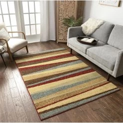 Miami Aria Hills Modern Stripe Multi 5 ft. x 7 ft. Area Rug by Well Woven -Linon Home Decor Sales multi well woven area rugs 84025 c3 1000