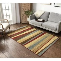 Miami Aria Hills Modern Stripe Multi 5 ft. x 7 ft. Area Rug by Well Woven -Linon Home Decor Sales multi well woven area rugs 84025 fa 1000