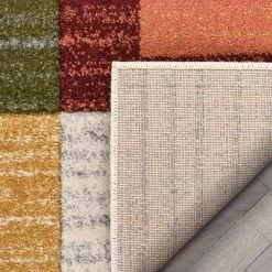 Ruby Tango Mid-Century Modern Geometric Squares Multi 5 ft. 3 in. x 7 ft. 3 in. Area Rug by Well Woven -Linon Home Decor Sales multi well woven area rugs ru 111 5 66 1000