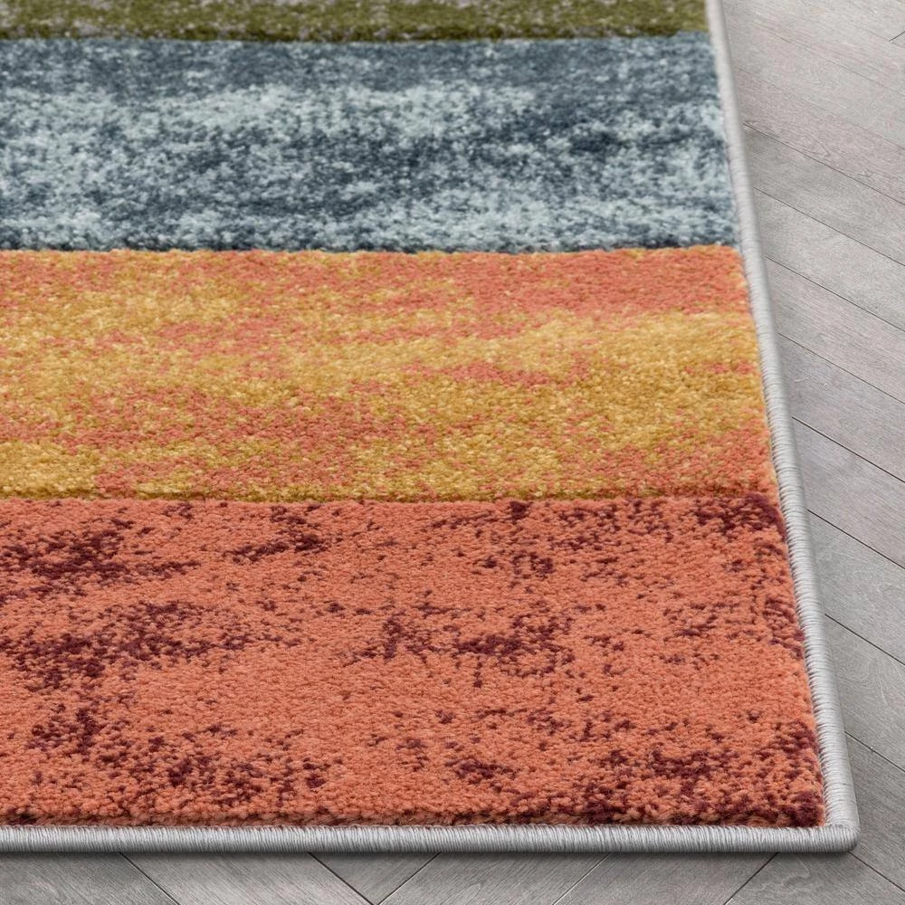 Ruby Jive Modern Abstract Geometric Arcs and Shapes Multi 5 ft. 3 in. x 7 ft. 3 in. Area Rug by Well Woven 9 Ruby Jive Modern Abstract Geometric Arcs and Shapes Multi 5 ft. 3 in. x 7 ft. 3 in. Area Rug by Well Woven - Image 7