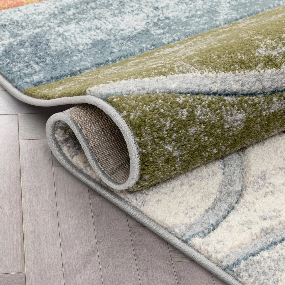 Ruby Jive Modern Abstract Geometric Arcs and Shapes Multi 5 ft. 3 in. x 7 ft. 3 in. Area Rug by Well Woven 10 Ruby Jive Modern Abstract Geometric Arcs and Shapes Multi 5 ft. 3 in. x 7 ft. 3 in. Area Rug by Well Woven - Image 8