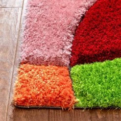 San Francisco Newport Modern Geometric Shag Multi 2 ft. 7 in. x 9 ft. 10 in. Runner 3D Textured Runner Rug by Well Woven -Linon Home Decor Sales multi well woven area rugs sf 111 2l fa 1000