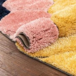 San Francisco Rainbow Modern Geometric Shag Multi 3 ft. 11 in. x 5 ft. 3 in. 3D Textured Super Soft and Thick Area Rug by Well Woven 14 San Francisco Rainbow Modern Geometric Shag Multi 3 ft. 11 in. x 5 ft. 3 in. 3D Textured Super Soft and Thick Area Rug by Well Woven -Linon Home Decor Sales multi well woven area rugs sf 131 4 1f 1000