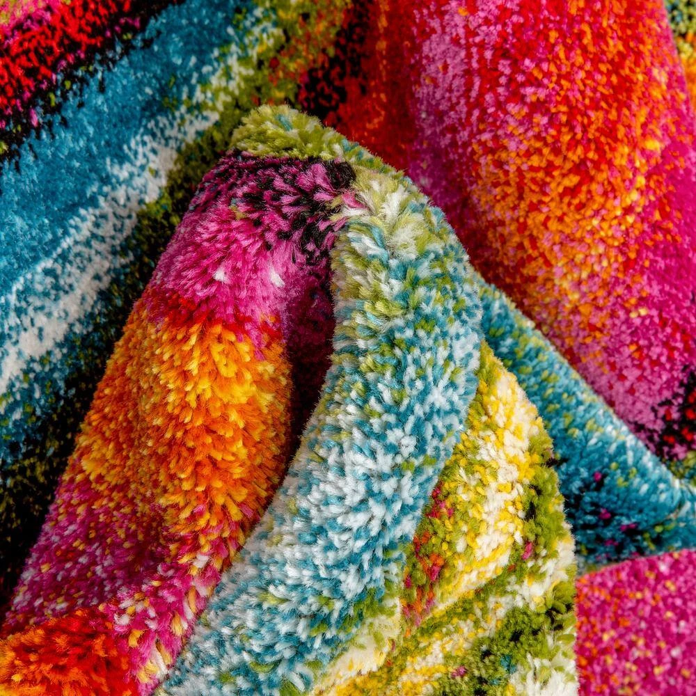 Viva Pleasure Multi 5 ft. x 7 ft. Modern Area Rug by Well Woven 6 Viva Pleasure Multi 5 ft. x 7 ft. Modern Area Rug by Well Woven - Image 4