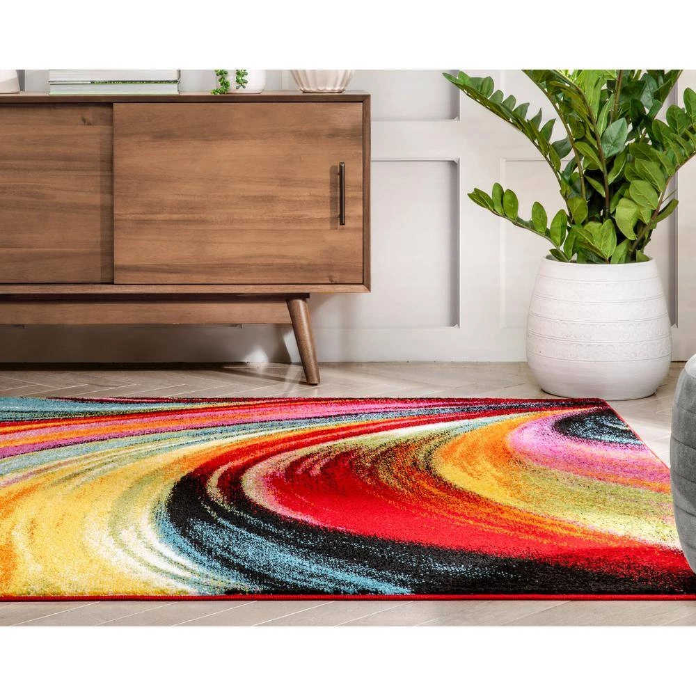 Viva Pleasure Multi 5 ft. x 7 ft. Modern Area Rug by Well Woven 10 Viva Pleasure Multi 5 ft. x 7 ft. Modern Area Rug by Well Woven - Image 8