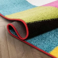 StarBright Bright Square Multi 5 ft. x 7 ft. Kids Area Rug by Well Woven -Linon Home Decor Sales multi well woven kids rugs 09535 44 1000