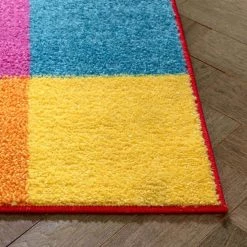 StarBright Bright Square Multi 5 ft. x 7 ft. Kids Area Rug by Well Woven -Linon Home Decor Sales multi well woven kids rugs 09535 4f 1000