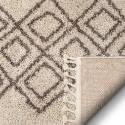 Cabana Radley Natural Modern Tribal Shag Moroccan Trellis 3 ft. 11 in. x 5 ft. 3 in. Area Rug by Well Woven 15 Cabana Radley Natural Modern Tribal Shag Moroccan Trellis 3 ft. 11 in. x 5 ft. 3 in. Area Rug by Well Woven -Linon Home Decor Sales natural well woven area rugs cb 22 4 44 1000