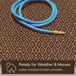 Milo Sienna Natural 5 ft. 3 in. x 7 ft. 3 in. Moroccan Trellis Pattern Flat-Weave Indoor/Outdoor Area Rug by Well Woven -Linon Home Decor Sales natural well woven outdoor rugs mil 102 5 4f 1000