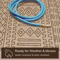 Milo Anza Natural 7 ft. 10 in. x 9 ft. 10 in. Tribal Medallion Pattern Flat-Weave Indoor/Outdoor Area Rug by Well Woven 13 Milo Anza Natural 7 ft. 10 in. x 9 ft. 10 in. Tribal Medallion Pattern Flat-Weave Indoor/Outdoor Area Rug by Well Woven -Linon Home Decor Sales natural well woven outdoor rugs mil 22 7 4f 1000