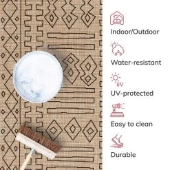 Milo Anza Natural 7 ft. 10 in. x 9 ft. 10 in. Tribal Medallion Pattern Flat-Weave Indoor/Outdoor Area Rug by Well Woven 16 Milo Anza Natural 7 ft. 10 in. x 9 ft. 10 in. Tribal Medallion Pattern Flat-Weave Indoor/Outdoor Area Rug by Well Woven -Linon Home Decor Sales natural well woven outdoor rugs mil 22 7 fa 1000