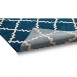 Sydney Lulu's Lattice Trellis Navy Blue 8 ft. x 11 ft. Modern Area Rug by Well Woven -Linon Home Decor Sales navy blue well woven area rugs 21047 1f 1000