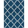 Sydney Lulu's Lattice Trellis Navy Blue 8 ft. x 11 ft. Modern Area Rug by Well Woven