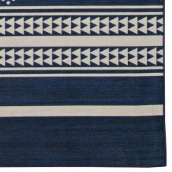 Boynton Navy and Ivory 7 ft. x 9 ft. Washable Polyester Indoor/Outdoor Area Rug by Linon Home Decor -Linon Home Decor Sales navy ivory linon home decor outdoor rugs thdr04074 c3 1000