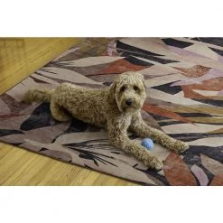 Seattle Orange and Cream 5 ft. W x 7 ft. L Washable Polyester Indoor/Outdoor Area Rug by Linon Home Decor -Linon Home Decor Sales orange cream linon home decor outdoor rugs thdr04017 1f 1000