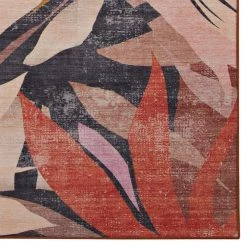 Seattle Orange and Cream 5 ft. W x 7 ft. L Washable Polyester Indoor/Outdoor Area Rug by Linon Home Decor -Linon Home Decor Sales orange cream linon home decor outdoor rugs thdr04017 c3 1000