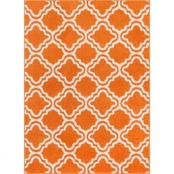 StarBright Calipso Orange 5 ft. x 7 ft. Kids Area Rug by Well Woven