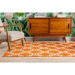 StarBright Calipso Orange 5 ft. x 7 ft. Kids Area Rug by Well Woven -Linon Home Decor Sales orange well woven kids rugs 09495 76 1000