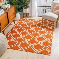 StarBright Calipso Orange 5 ft. x 7 ft. Kids Area Rug by Well Woven -Linon Home Decor Sales orange well woven kids rugs 09495 c3 1000