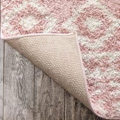 Madison Shag Cossima Moroccan Geometric Pink 7 ft. 10 in. x 10 ft. 6 in. Area Rug by Well Woven -Linon Home Decor Sales pink well woven area rugs 77707 44 1000