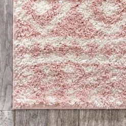 Madison Shag Cossima Moroccan Geometric Pink 7 ft. 10 in. x 10 ft. 6 in. Area Rug by Well Woven -Linon Home Decor Sales pink well woven area rugs 77707 4f 1000