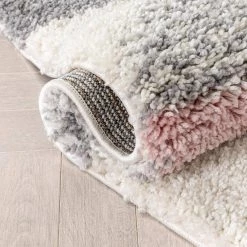 Arden Reily Mid-Century Pink 7 ft. 10 in. x 9 ft. 10 in. Modern Geometric Triangle Pattern Shag Area Rug by Well Woven 14 Arden Reily Mid-Century Pink 7 ft. 10 in. x 9 ft. 10 in. Modern Geometric Triangle Pattern Shag Area Rug by Well Woven -Linon Home Decor Sales pink well woven area rugs ard 19 7 1f 1000