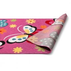 StarBright Daisy Butterflies Pink 5 ft. x 7 ft. Kids Area Rug by Well Woven -Linon Home Decor Sales pink well woven kids rugs 09305 44 1000