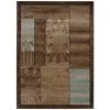 Milan Collection Brown and Aqua 8 ft. x 10 ft. Indoor Area Rug by Linon Home Decor -Linon Home Decor Sales primary brown secondary aqua linon home decor area rugs rug mn3481 64 1000
