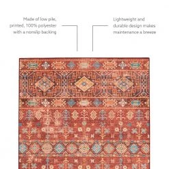 Washable Rosa Red/Ivory 2 ft. x 8 ft. by Linon Home Decor 14 Washable Rosa Red/Ivory 2 ft. x 8 ft. by Linon Home Decor -Linon Home Decor Sales red ivory linon home decor area rugs thdr03917 1f 1000