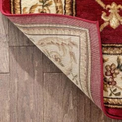 Timeless Fleur De Lis Red 8 ft. x 11 ft. Formal Area Rug by Well Woven -Linon Home Decor Sales red well woven area rugs 36207 1f 1000