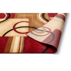 Barclay Arcs and Shapes Red 7 ft. 10 in. x 9 ft. 10 in. Modern Geometric Area Rug by Well Woven 27 Barclay Arcs and Shapes Red 7 ft. 10 in. x 9 ft. 10 in. Modern Geometric Area Rug by Well Woven -Linon Home Decor Sales red well woven area rugs 547807 31 1000