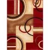 Barclay Arcs and Shapes Red 7 ft. 10 in. x 9 ft. 10 in. Modern Geometric Area Rug by Well Woven -Linon Home Decor Sales red well woven area rugs 547807 64 1000