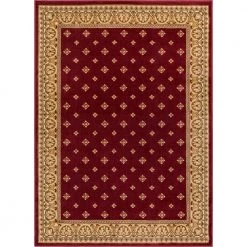 Barclay Hudson Terrace Red 8 ft. x 10 ft. Traditional Border Area Rug by Well Woven