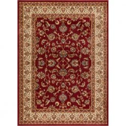 Barclay Sarouk Red 5 ft. x 7 ft. Traditional Floral Area Rug by Well Woven