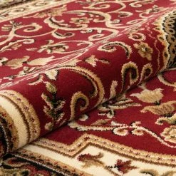 Barclay Casbah Traditional Oriental Medallion Red 5 ft. 3 in. x 7 ft. 3 in. Area Rug by Well Woven -Linon Home Decor Sales red well woven area rugs 549405 4f 1000