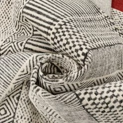 ChaCha Largo Modern Abstract Geometric Pattern Flat-Weave Red 2 ft. 7 in. x 9 ft. 10 in. Runner Rug by Well Woven -Linon Home Decor Sales red well woven area rugs cha 40 2l 44 1000