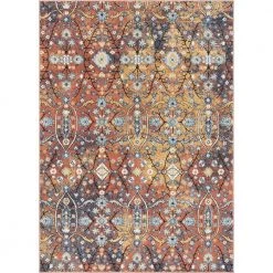 Envie Como Red 5 ft. 3 in. x 7 ft. 3 in. Vintage Bohemian Oriental Area Rug by Well Woven