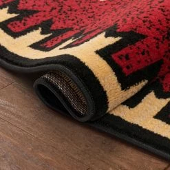 Persa Cheyenne Tribal Southwestern Medallion Red 5 ft. 3 in. x 7 ft. 3 in. Area Rug by Well Woven -Linon Home Decor Sales red well woven area rugs pa 130 5 1f 1000