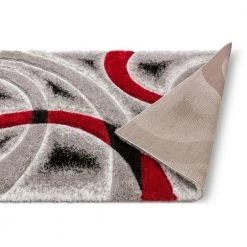 San Francisco Oahu Red Modern Geometric Arcs and Shapes 5 ft. 3 in. x 7 ft. 3 in. 3D Carved Shag Area Rug by Well Woven 14 San Francisco Oahu Red Modern Geometric Arcs and Shapes 5 ft. 3 in. x 7 ft. 3 in. 3D Carved Shag Area Rug by Well Woven -Linon Home Decor Sales red well woven area rugs sf 20 5 4f 1000
