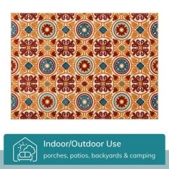 Dorado Audun Modern Geometric Red 2 ft. 7 in. x 9 ft. 10 in. Runner High-Low Indoor/Outdoor Area Rug by Well Woven -Linon Home Decor Sales red well woven outdoor rugs do 400 2l 4f 1000