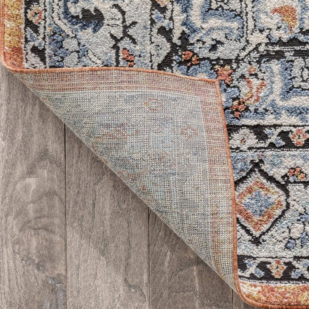 Envie Andria Rust 5 ft. 3 in. x 7 ft. 3 in. Vintage Medallion Botanical Border Area Rug by Well Woven 6 Envie Andria Rust 5 ft. 3 in. x 7 ft. 3 in. Vintage Medallion Botanical Border Area Rug by Well Woven - Image 4