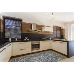 Ormondo Smoke and Blue 5 ft. x 7 ft. Washable Polyester Indoor/Outdoor Area Rug by Linon Home Decor -Linon Home Decor Sales smoke blue linon home decor outdoor rugs thdr04105 44 1000