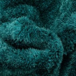 Rainbow Chroma Glam Solid Teal 5 ft. 3 in. x 7 ft. 3 in. Multi-Textured Shimmer Pile Shag Area Rug by Well Woven -Linon Home Decor Sales teal well woven area rugs ra 16 5 4f 1000