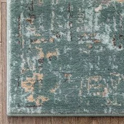 Kensington Goa Turkish Blue/Green 3 ft. 11 in. x 5 ft. 7 in. Vintage Oriental Distressed Area Rug by Well Woven -Linon Home Decor Sales turkish blue green well woven area rugs ke 64 4 44 1000